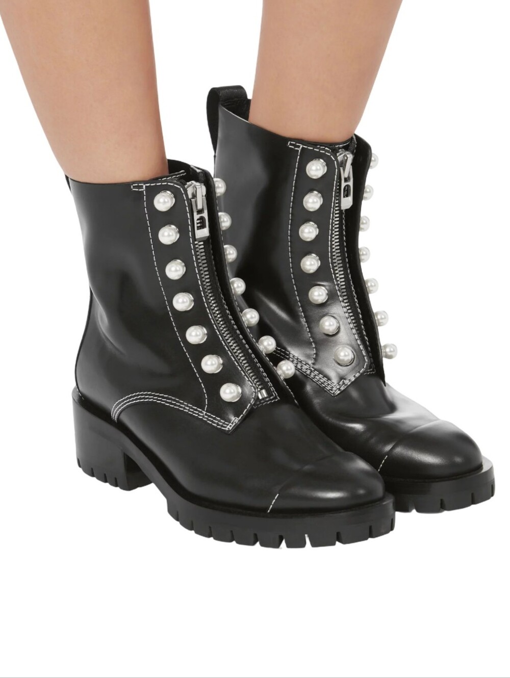 Phillip Lim Hyatt Lug Sole Combat Boot Black